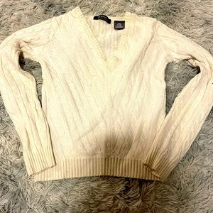 George Cream knit cardigan sweater, XS